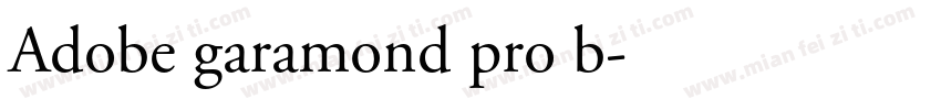 Adobe garamond pro b字体转换